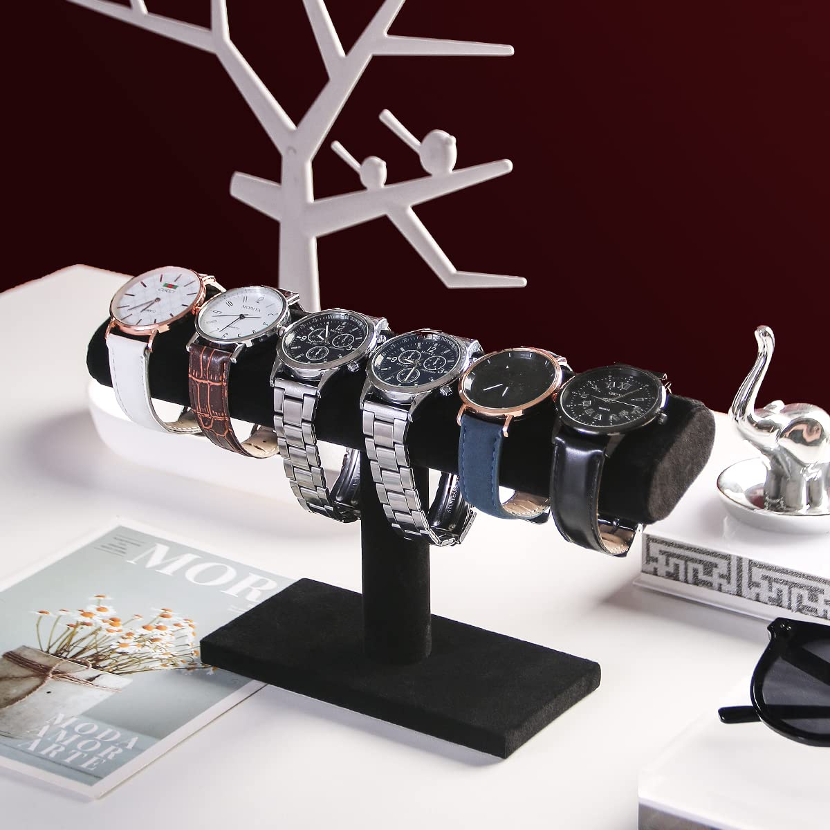 ByKen Jewelry Byken Watch Bracelet Holder,Jewelry Display Stand for Selling (Black)