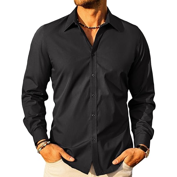 calvin klein dress shirts regular fit Light Grey Poplin Shirt – SUITS-R-US main image 1