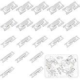 SUPERFINDINGS 20Pcs 4 Sizes Fold Over Jewelry Clasp 15-17mm in Length Brass Fold Over Clasps Silver Plated Jewelry Extender Seperate Foldover for DIY Bracelet Necklace Jewelry Making Craft