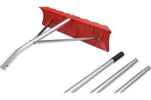 Extreme Max 5600.3288 Poly Roof Rake - 21' Reach with 23" Blade,Red