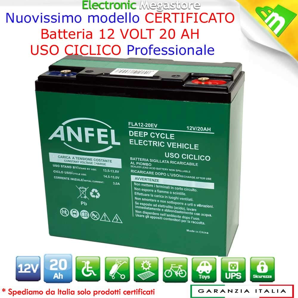 Batteria Al Piombo 12V 14Ah Ricaricabile - Per Bici Elettriche E Usi Solari - Foto 8