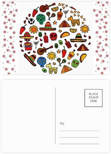 スカルギター ペッパー フットボール イラスト クリスマス クリスマス フラワー お祝い ポストカード 祝福 郵送カード ポストカード 絵柄付はがき 文房具 オフィス用品 Amazon