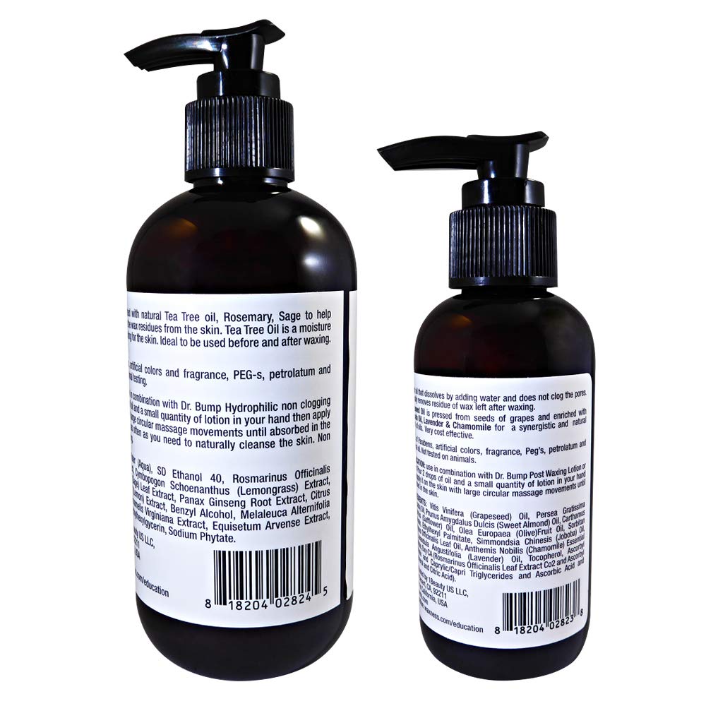 Amazon Com Waxness Dr Bump Natural Pre Post Waxing Kit With