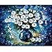 Artoree DIY 5D Diamond Painting by Number Kit for Adult, Full Drill Diamond Embroidery Kit Home Wall Decor-20x16 Blue Daisy