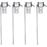 Universal Stainless Steel Exhaust Hanger Heavy-duty Exhaust Hanger Rod Exhaust Pipe Hanger Bracket Weld On - 3/8" Rod 11" Long(4 PCS)