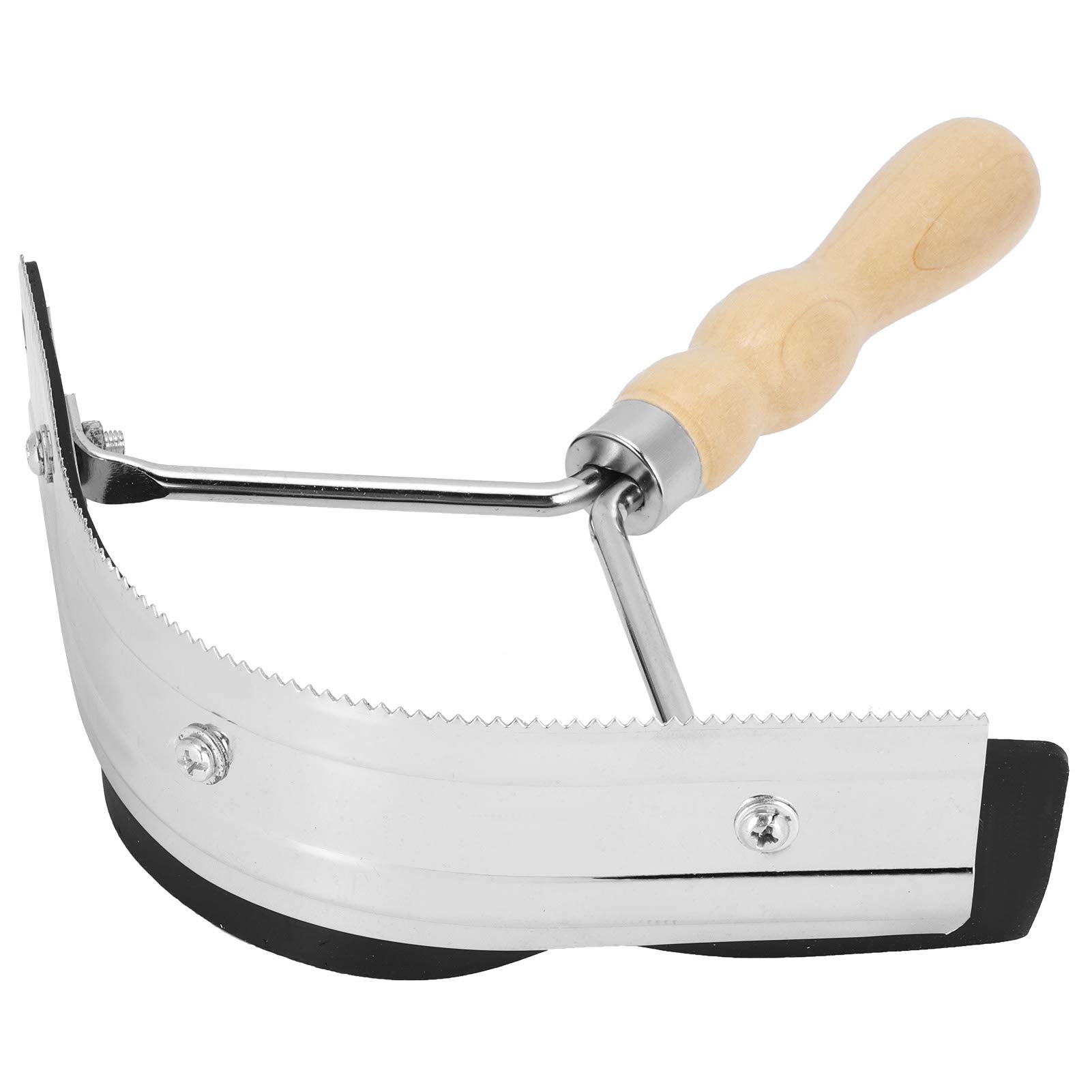 EVTSCAN Horse Sweat Scraper with Wood Handle Non Slip Horse Cleaning Grooming Tool Farm Supplies