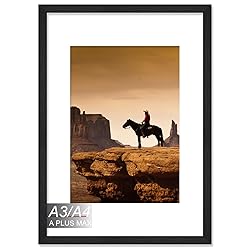 A PLUS MAX Black A3 Frame, Engineered Wood Frame