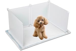 BENCACAWINSTYLE Dog Litter Box with High Walls,Indoor Dog Potty for Small and Medium Dogs Like Corgie French Bulldog,etc.No Spill Silicone Pee Pad Holder Tray for Dogs Work with Most Training Pads and Easy to Clean.