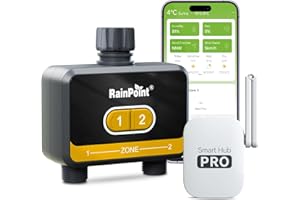 RainPoint 2 Zone WiFi Water Timer with Gateway(Yellow)
