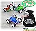 Toysmith Double Sided Stunt Flip Cars (Friction Powered) Party Set Bundle with Exclusive 