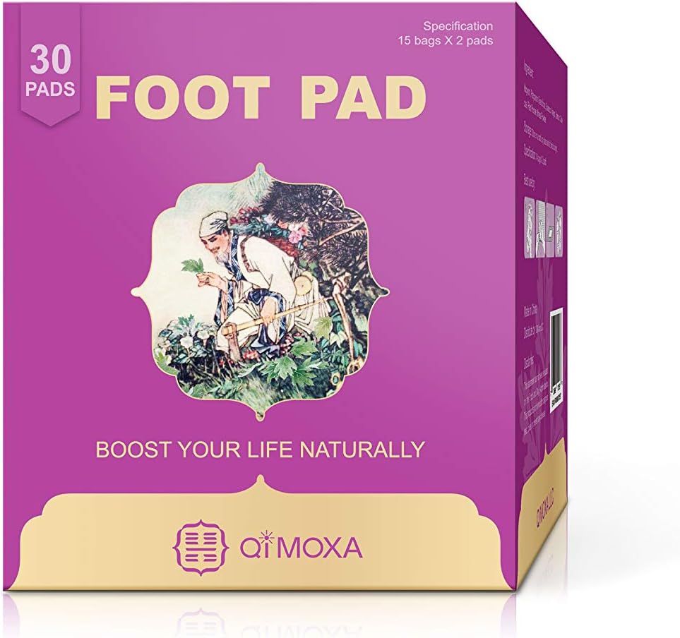 Qimoxa Detox Foot Pads-Unique Foot Pad to Improve Vital Energy-Free 50 Page Copyright Ebook of Our Detox Patch and More Ebooks for Chinese Healing Art-Take Care You From Feet to Body: Health & Personal Care