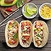 Taco Holders Stainless Steel Set of 4, Oven&Grill&Dishwasher Safe, Taco Accessories for Taco Tuesday Party, Easy-To-Hold Handle, Smooth Edge for Safe Use