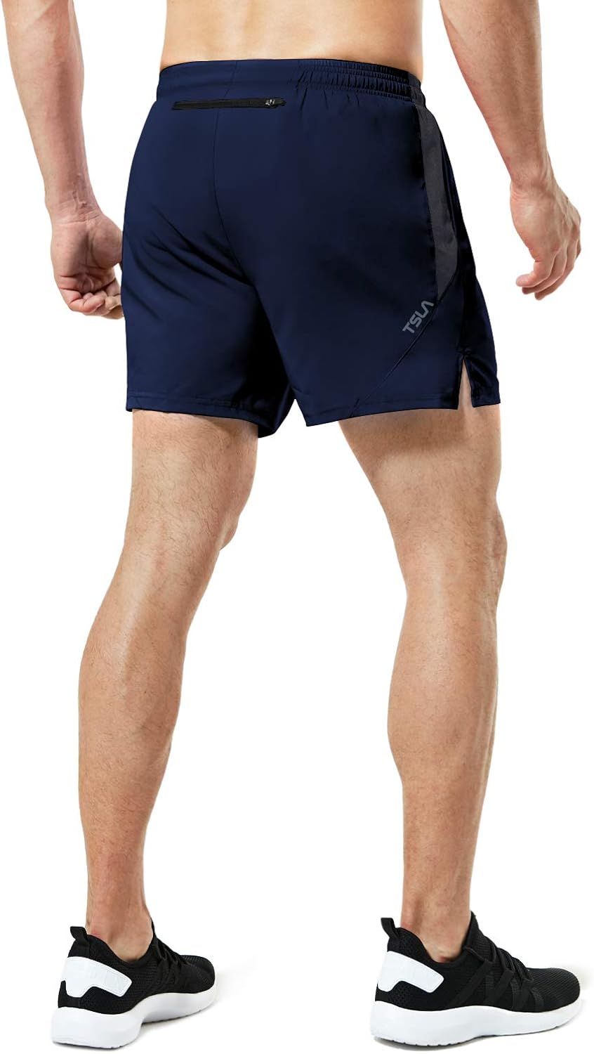 TSLA Men's Active Running Shorts, Training Exercise Workout Shorts, Quick Dry Gym Athletic Shorts with Pockets: Clothing