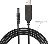 URAQT 5V to 12V USB DC Hollow Plug Cable for Router Vacuum Camera Monitor 1M view 3