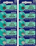 10 Sony Watch Battery Button Cell SR920SW 371 (2 Packs of 5) Batteries