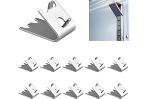 FCFEUE 10 Piece Set of Refrigerator Refrigerated Shelf Replacement Clip Brackets. Refrigerator Buckles. Refrigerator Freezer Brackets. Stainless Steel Hook Rack Clips