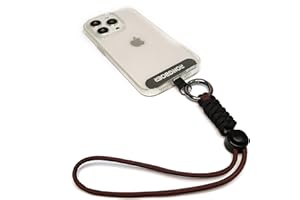 RONGBOER Cell Phone Lanyard Wrist Strap,Key Lanyard for Women,Phone Charms Strap,Short Wrist Lanyard for Keys,Keychain Lanyard (Coffee Black)