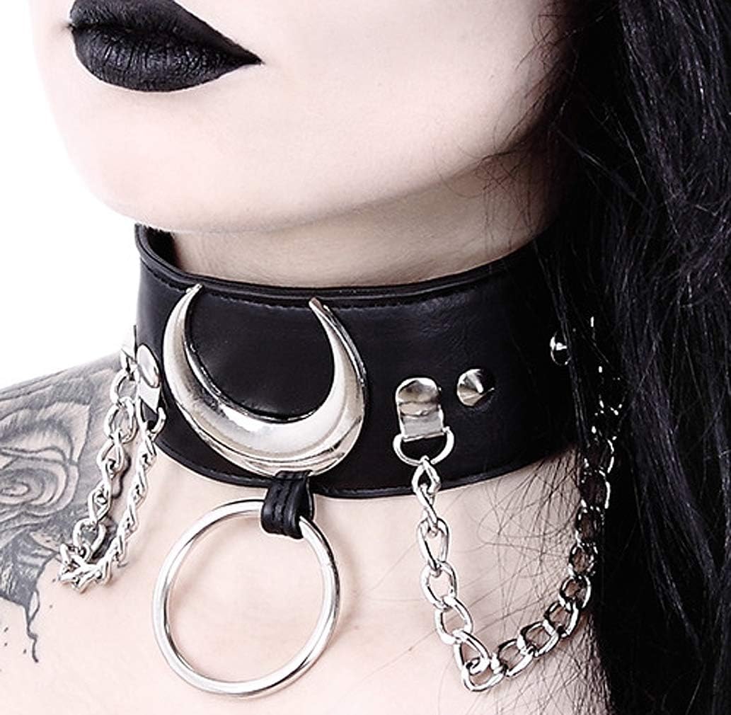 Restyle Clothing Iron Moon - Gothic Chain Collar Choker