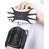 HLOMOM Running Phone Holder Armband for Phone, Detachable & 360°Rotated Sports Armband with Key Pocket for iPhone 16/15/14/13