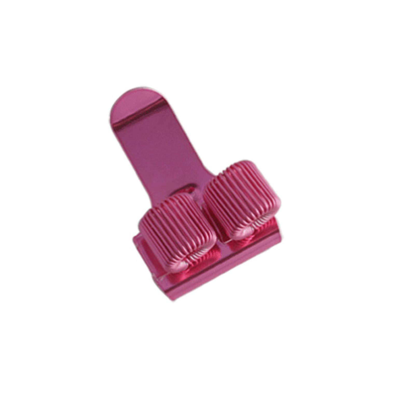 One Piece Double Metal Pen Clip Holder with Adjustable Spring Loop Ideal for Doctors Nurses (Pink)