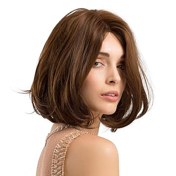 Velneet Women Beauty Brown Bobo Medium Long Straight Natural Curly