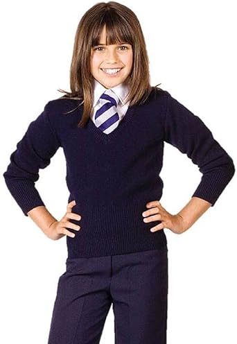 navy v neck jumper school
