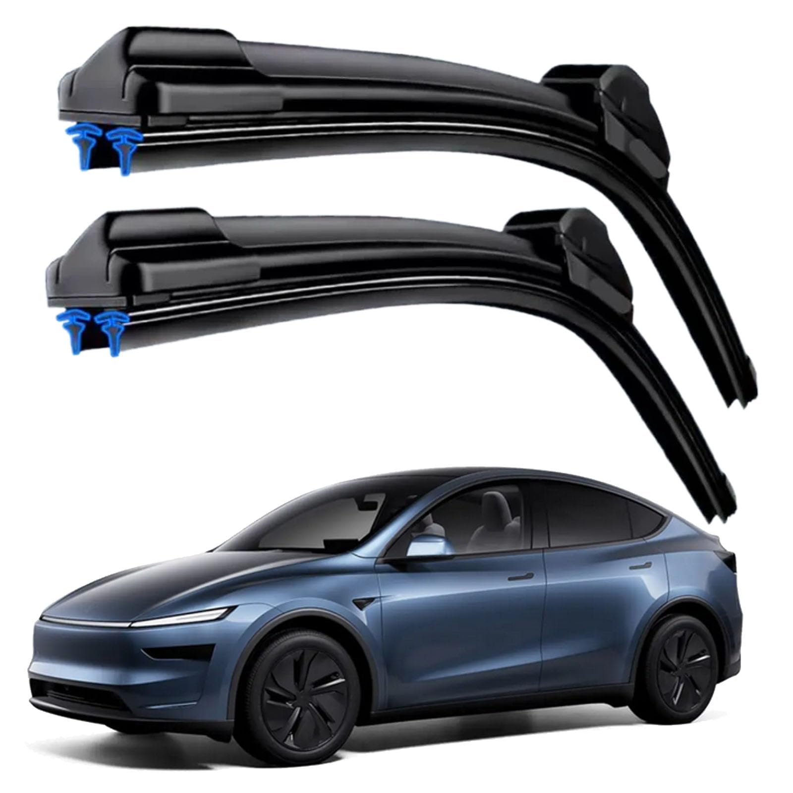Photo 1 of HIDOFILT Dual Rubber Blade Windshield Wipers for Tesla Model Y 2020 2021 2022 2023 2024 2025 Automotive Replacement Wiper Blades modely 26"+20" Top Lock (Set of 2)