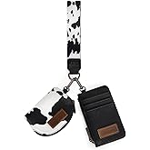 Montana WestxWrangler KeyChain Wristlet Wallets for Women Western Dual Pouch Wristlet Embroidered Boot Scroll Card Holder Wallet With Zipper