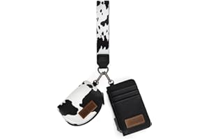 Montana WestxWrangler KeyChain Wristlet Wallets for Women Western Dual Pouch Wristlet Embroidered Boot Scroll Card Holder Wallet With Zipper