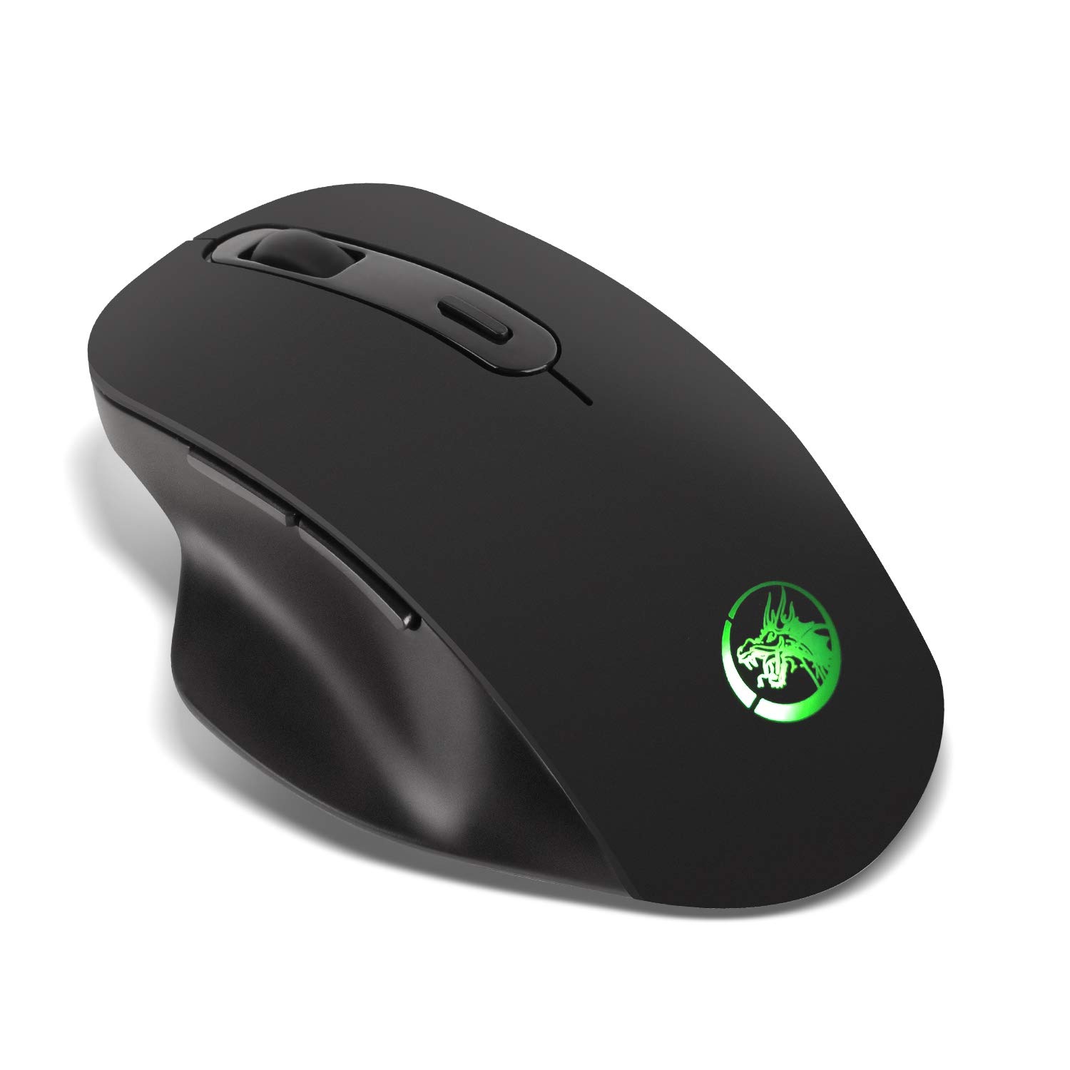 Greshare Wireless Mouse,2.4Ghz Optical Mice with Wireless Bluetooth Dual Mode Connection RGB Colorful Luminous for Computer/Win/Mac/Linux/Andriod/iOS. (black)