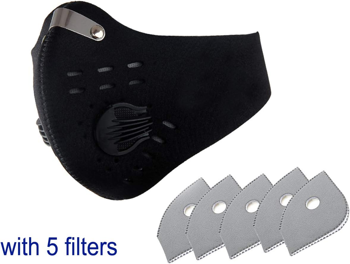 HONGZHESHEN Breathing Mask City Cycling Mask Sports Face Mask Workout Mask Mouth-Muffle Dust Mask Cycling Masks (Black)