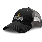 Custom Richardson Soft Mesh Cap Hat Embroidered Jesus Christ He is Risen God Christian Cotton
