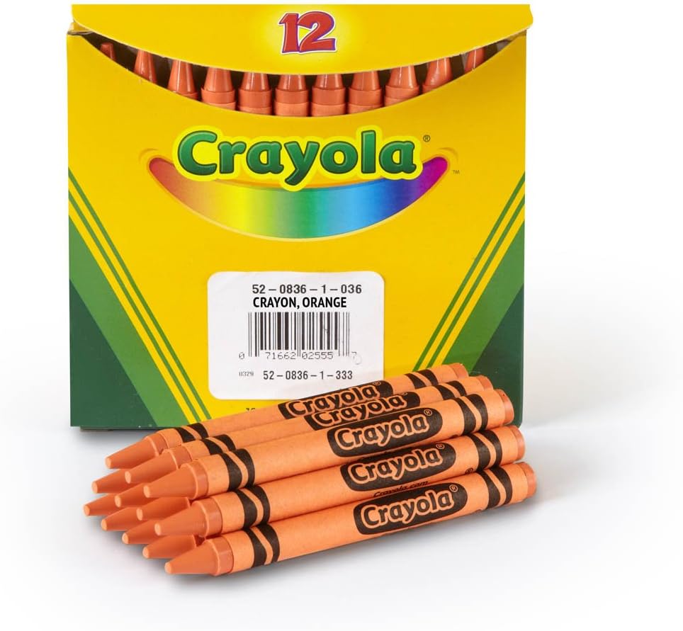 CRAYOLA NonToxic Regular Single Color Refill Crayon (12 Pack), 5/16" x