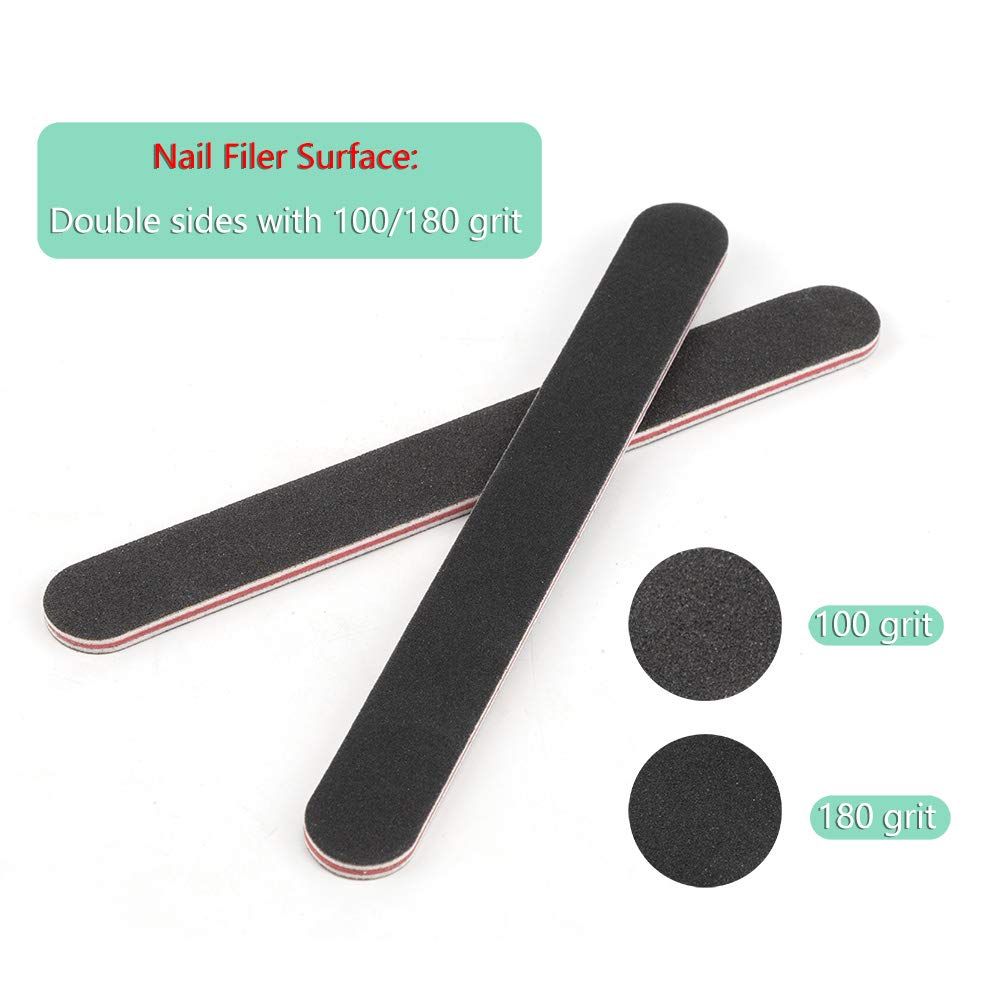 Arashill Nail Files and Buffer, Professional Manicure Tools Kit (22PCS), Rectangular Art Care Buffer Block Tools, For Salon Nail Art : Beauty