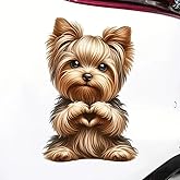 2pc Cute Yorkshire Terrier Dog Stickers, 4.33"x5.91", Waterprfoof PVC Decal Can Be Used for The Personalized Decoration of Car Trucks and RVs |#AZ131