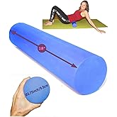 Foam Roller Back Leg Muscle Pain - Small Size Hard Density EVA Muscle Recovery Roll Ø3.75"x18" for Physical Therapy, Helps as Spine Cracker Stretcher