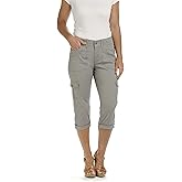 Lee Women's Relaxed Fit Austyn Knit Waist Cargo Capri Pant