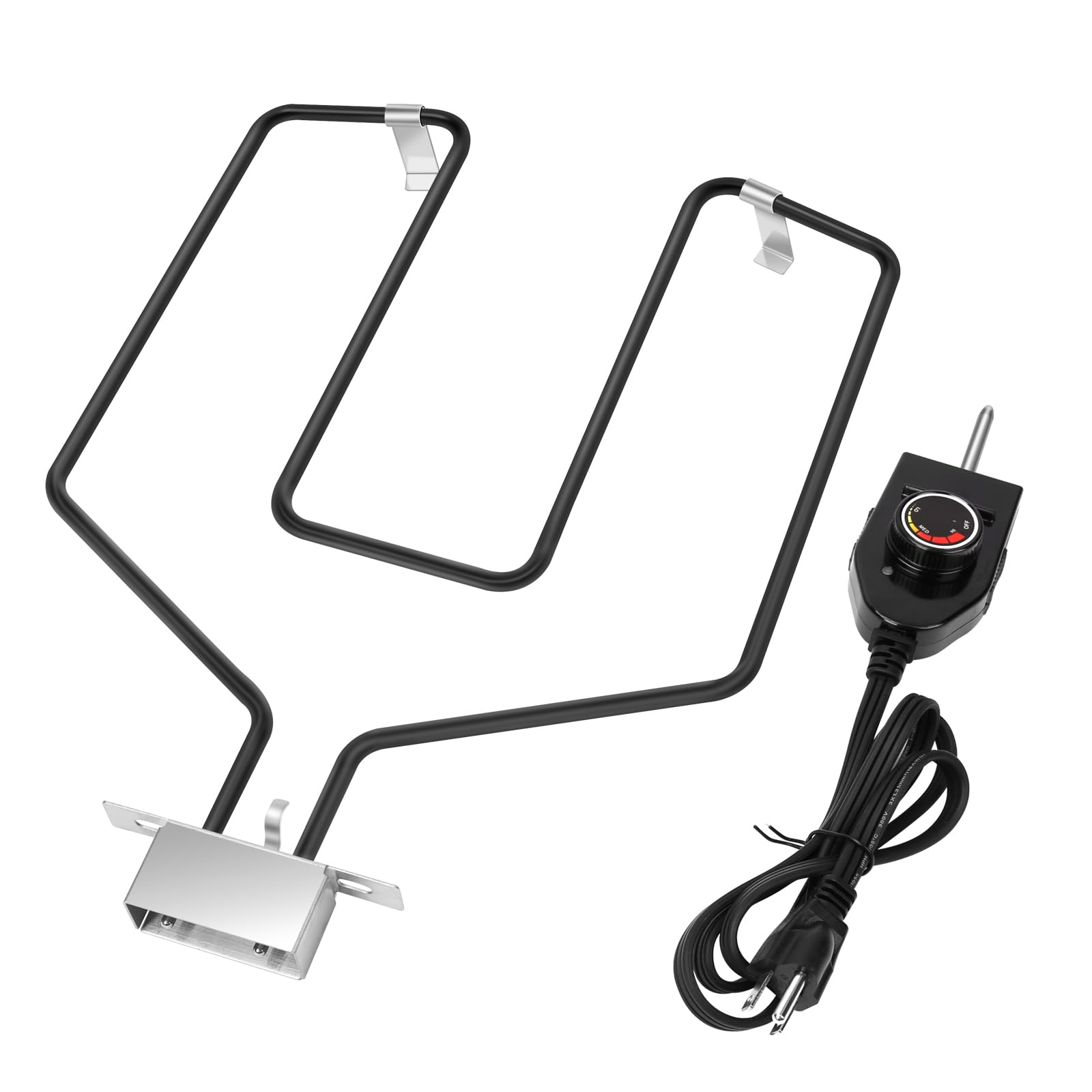 Photo 1 of Hisencn Universal Electric Smoker Heating Element for Masterbuilt Smoker with Adjustable Thermostat Cord Controller 1500W, Grill Element Replacement for Turkey Fryers & Most Electric Smokers, 110 Volt