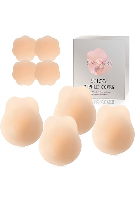 Cache Mamelon Réutilisable Nood Bumps Seamless Nipple Covers No Adhesive Refill Pack - Nude Pasties Nipple Covers