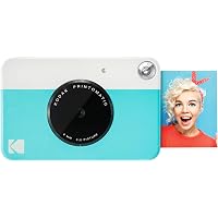 Kodak PRINTOMATIC Digital Instant Print Camera (Blue), Full Color Prints On Zink 2x3 Sticky-Backed Photo Paper - Print Memories Instantly