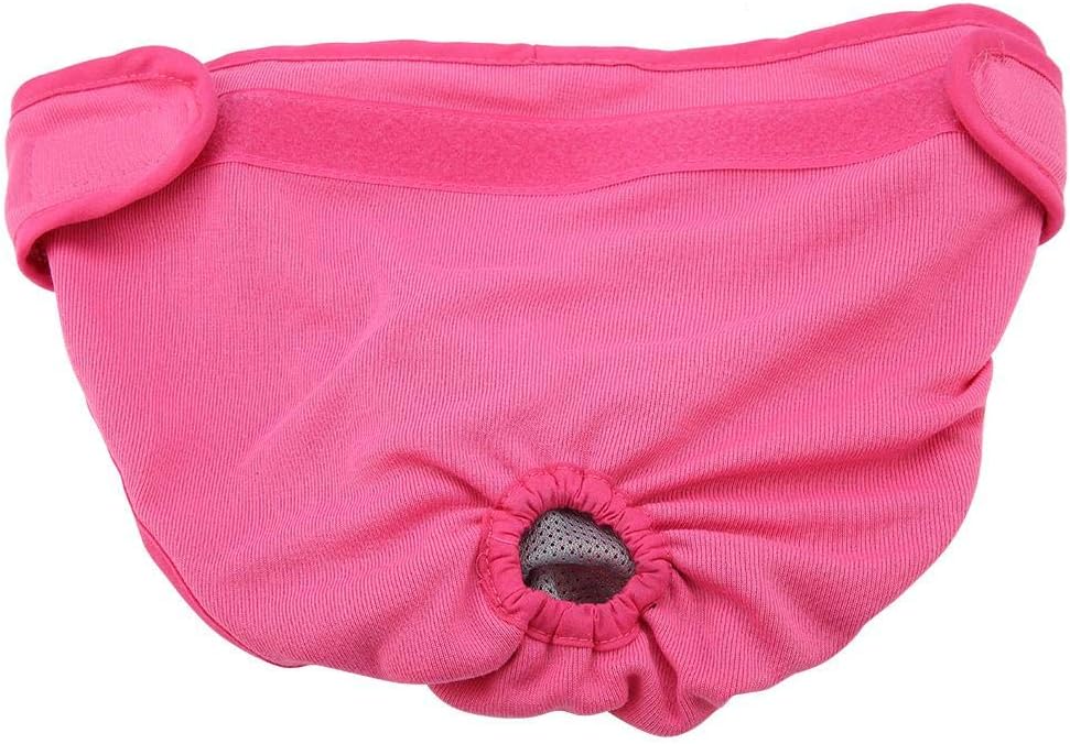 TOPINCN Dog Underwear Cotton Fabric Flexible Physiological Pants Puppy Female Pet Sanitary Diaper for Small Medium Large Dogs(M-Pink)