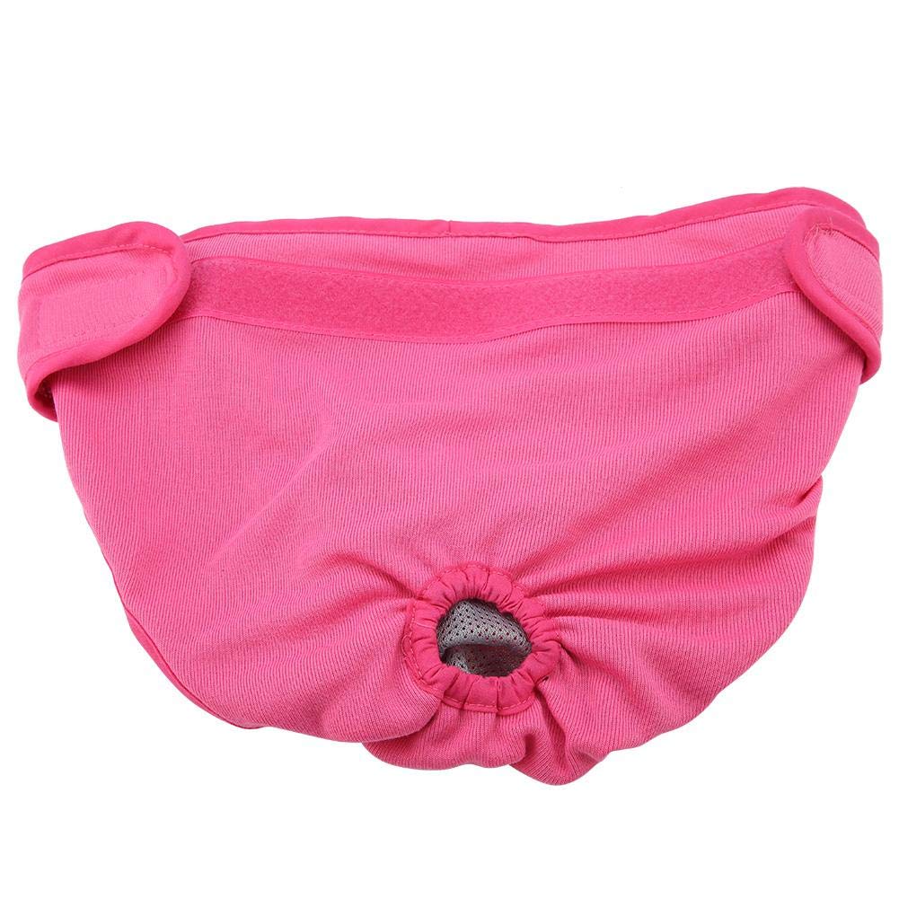 TOPINCN Dog Underwear Cotton Fabric Flexible Physiological Pants Puppy Female Pet Sanitary Diaper for Small Medium Large Dogs(M-Pink)