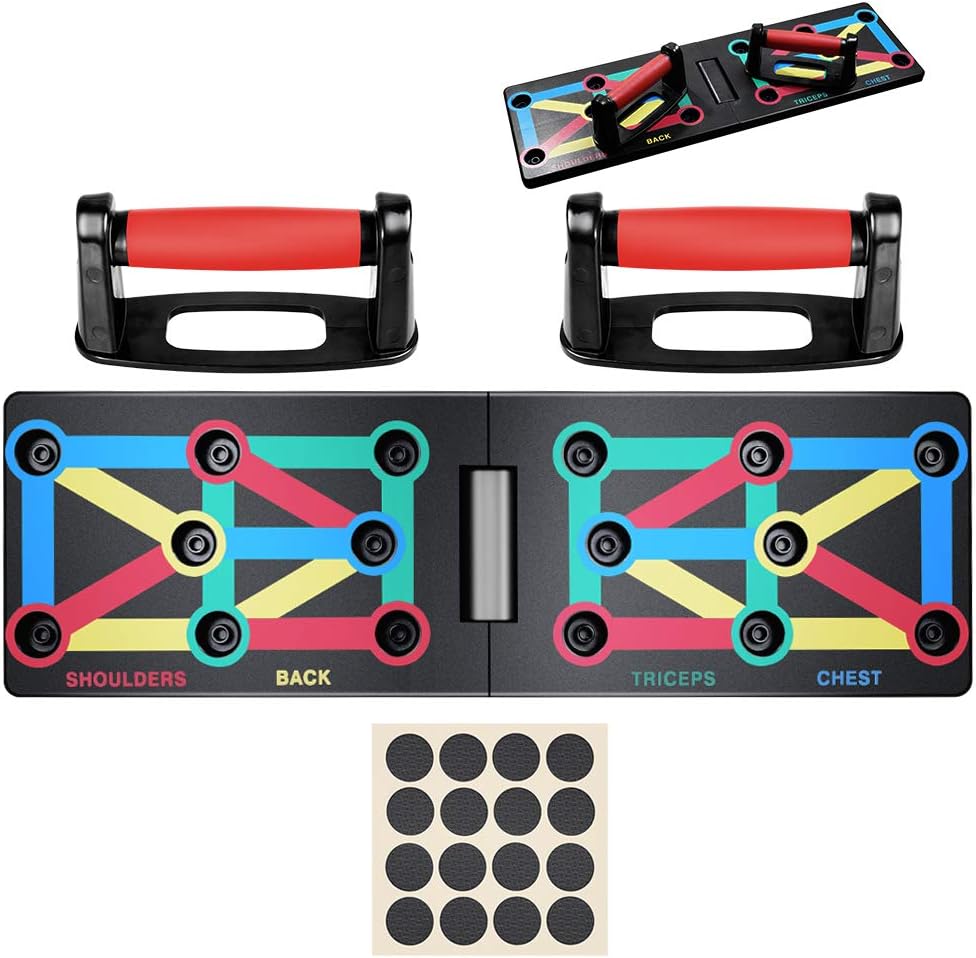Push Up Board System, 12-in-1 Body Building Exercise Tools Workout Push-up Stands, Portable Bracket Board System, for Men Women Home Fitness Training