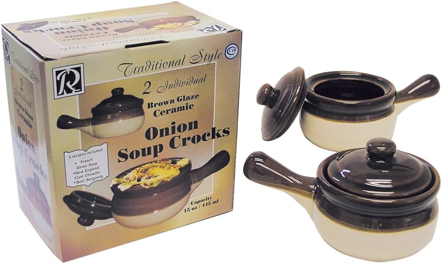 R&M International 7630 Traditional Style Ceramic 15Ounce French Onion