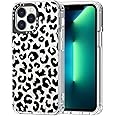 MOSNOVO Case for iPhone 13 Pro, [Buffertech 6.6ft Military-Grade Drop Protection] [Anti Peel Off Tech] Clear TPU Bumper Phone Case Cover Design - Black Leopard Print