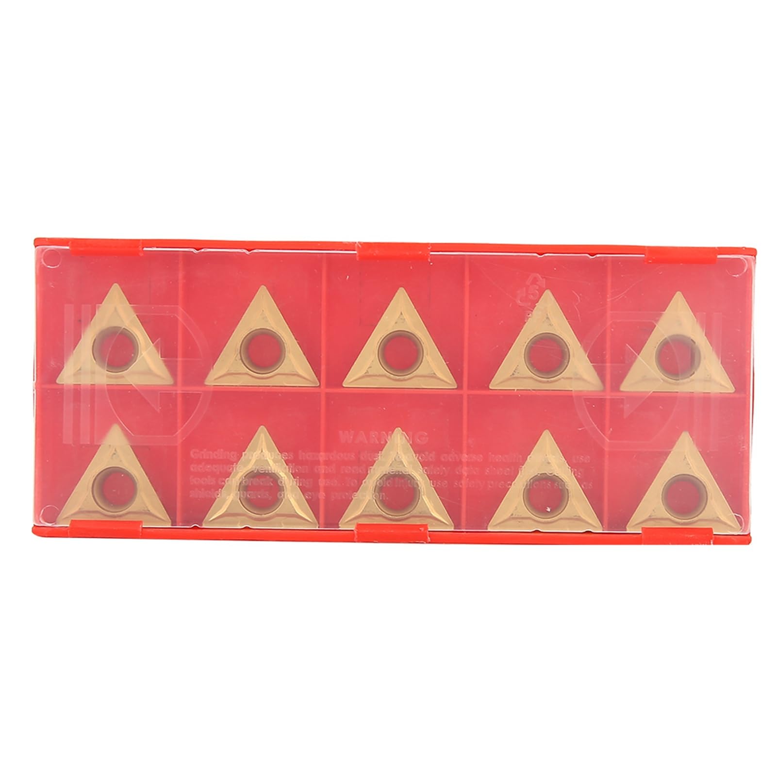 10Pcs Triangular Tungsten Steel Carbide Blade Insert CNC Turning Tool Fit for Semi-finishing and Rough Machining
