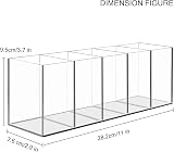 Uquelic 5-Compartment Clear Acrylic Pen Organizer Desktop Tidy view 3