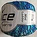 Waves Mini Ladder Yarn - Turquoise, Blues, Blue-White Ribbon 50 Gram 136 Yards