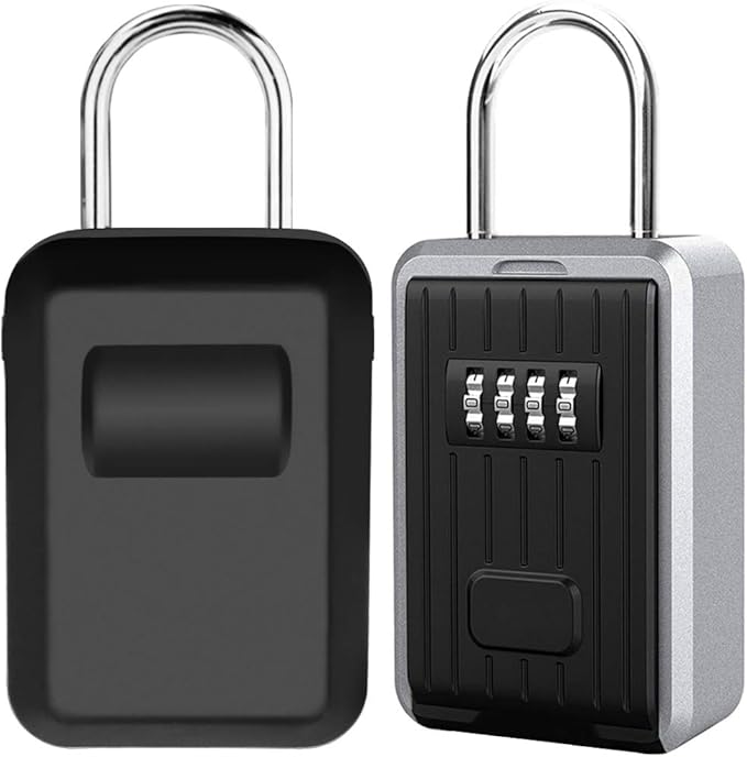 Caja de Seguridad para Llaves, Montaje en Pared Candado Caja Llaves Codigo de 4 Dígitos Combinación, Almacenamiento Seguro para Exterior, Casa, Coche, Garaje, Escuela [Grande Capacidad] (Negro): Amazon.es: Bricolaje y herramientas