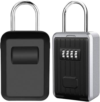 Caja de Seguridad para Llaves, Montaje en Pared Candado Caja Llaves Codigo de 4 Dígitos Combinación, Almacenamiento Seguro para Exterior, Casa, Coche, Garaje, Escuela [Grande Capacidad] (Negro): Amazon.es: Bricolaje y herramientas